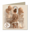 17th Birthday Card For Girls, Daughter, Granddaughter, Niece, Brown Hair,