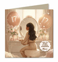 17th Birthday Card For Girls, Granddaughter, Niece, Daughter, Friend, Teenager, Personalised, Dressing Table, Brown Hair,