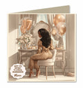 17th Birthday Card For Girls, Daughter, Granddaughter, Niece, Black Hair,