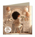 17th Birthday Card For Girls, Daughter, Granddaughter, Niece, Black Hair,