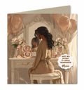 18th Birthday Card For Granddaughter, Daughter, Niece, Chic Black Hair