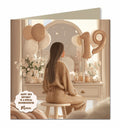 19th Birthday Card For Girls, Daughter, Granddaughter, Niece, Brown Hair,