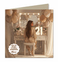 21st Birthday Card For Girls, Daughter, Granddaughter, Niece, Brown Hair,