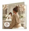 21st Birthday Card For Granddaughter, Daughter, Niece, Chic Brown Hair