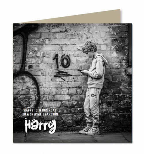 10th Birthday Card For Boys, Grandson, Son, Nephew, Brother, Personalised
