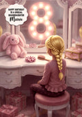 8th Birthday Card Girl Granddaughter Daughter Niece Large A5 Size