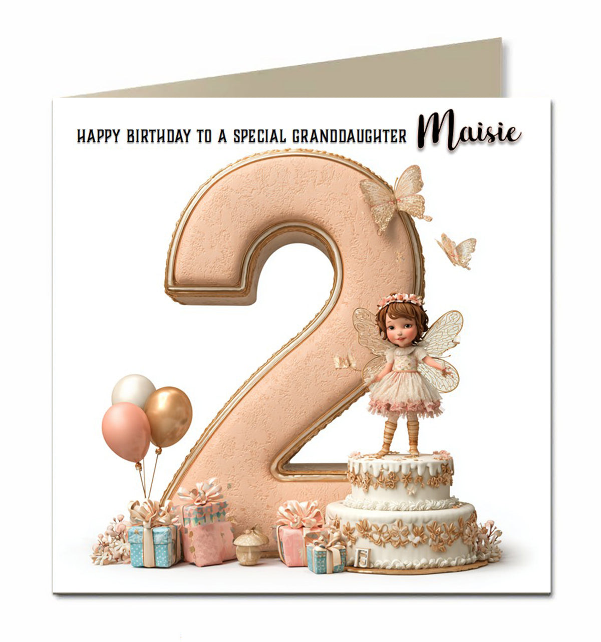 2nd Birthday Card For Girls, Daughter, Granddaughter, Niece, Sister