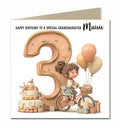 3rd Birthday Card For Little Girls, Granddaughter, Niece, Personalised