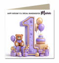 1st Birthday Card For Little Girls, Granddaughter, Niece, Personalised
