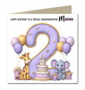 2nd Birthday Card For Little Girls, Granddaughter, Niece, Personalised