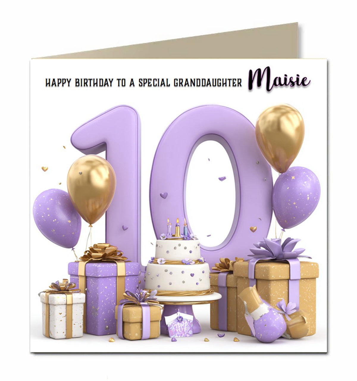 10th Birthday Card For Girls, Daughter, Granddaughter, Niece, Sister