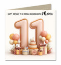 11th Birthday Card For Girls, Daughter, Granddaughter, Niece, Sister