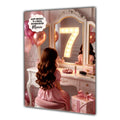 7th Birthday Card Girl Granddaughter Daughter Niece Large A5 Size