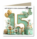 15th Birthday Card For Girls, Granddaughter, Niece, Teenager, Personalised