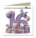 16th Birthday Card For Girls, Granddaughter, Niece, Teenager, Personalised