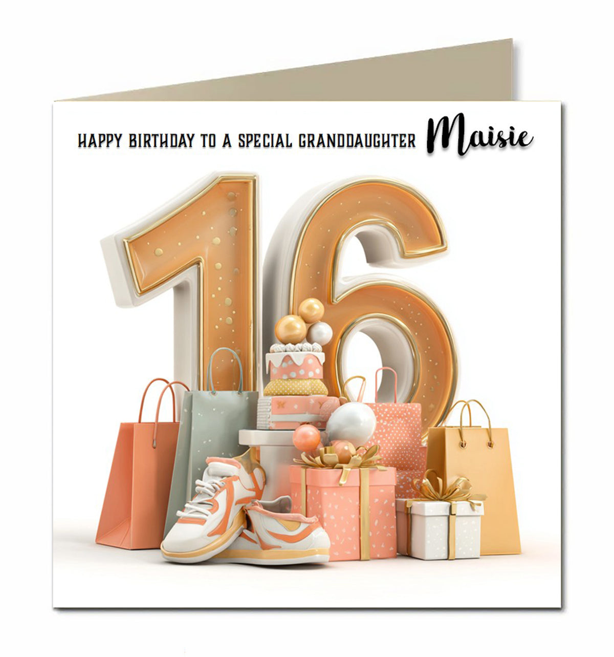16th Birthday Card For Girls, Granddaughter, Niece, Teenager, Personalised