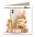 16th Birthday Card For Girls, Granddaughter, Niece, Teenager, Personalised
