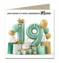 19th Birthday Card For Girls, Granddaughter, Niece, Teenager, Personalised