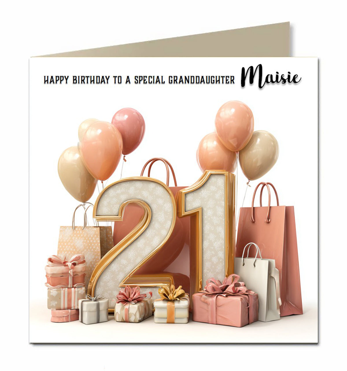 21st Birthday Card For Girls, Daughter, Granddaughter, Niece, Sister