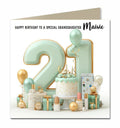 21st Birthday Card For Girls, Daughter, Granddaughter, Niece, Sister