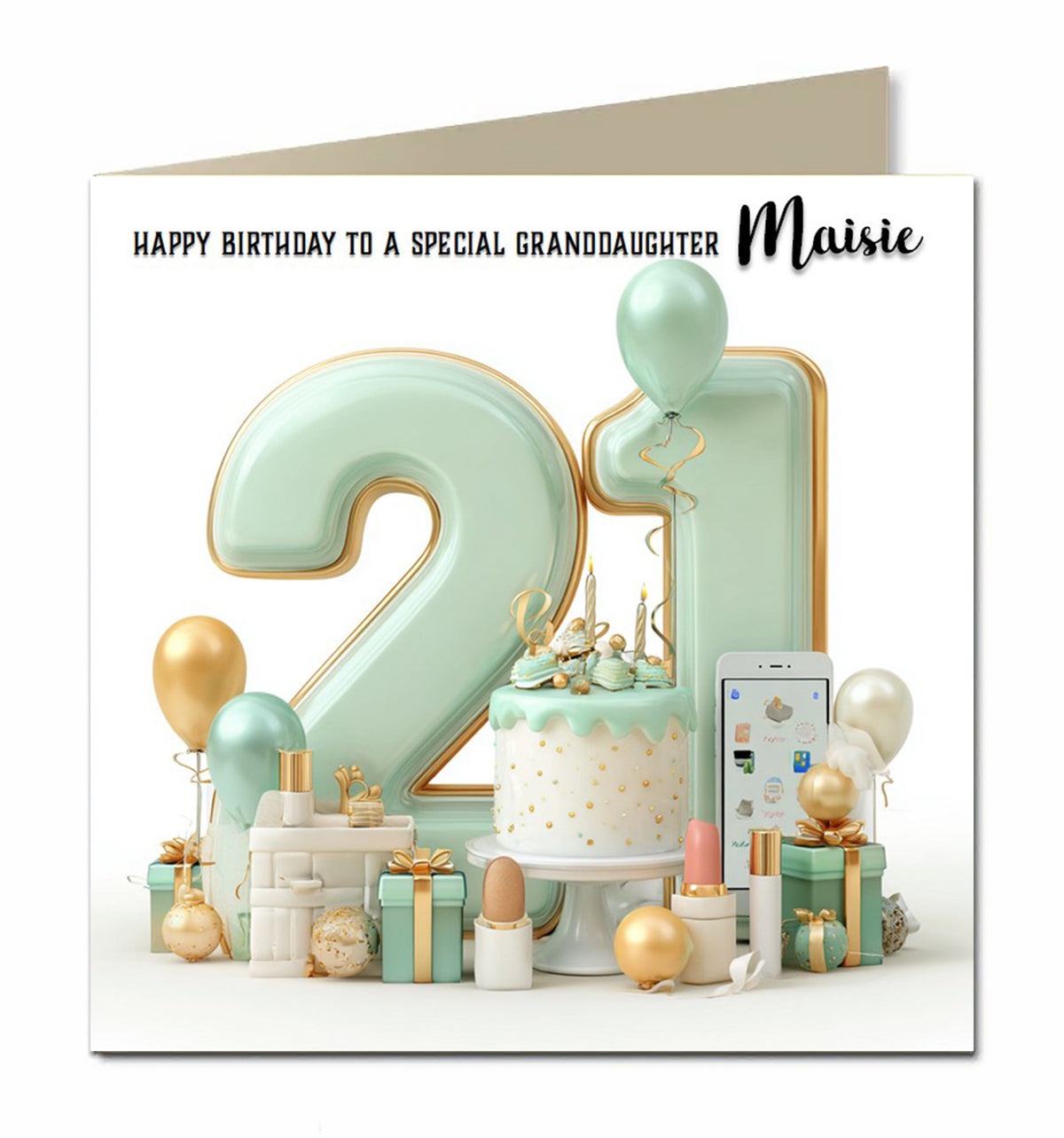 21st Birthday Card For Girls, Daughter, Granddaughter, Niece, Sister