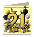 21st Birthday Card For Girls, Daughter, Granddaughter, Niece, Sister