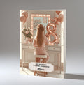 8th Birthday Card Girl, Granddaughter, Daughter, Niece, Brown Hair A5 Size