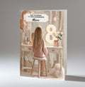 8th Birthday Card Girl, Granddaughter, Daughter, Niece, Brown Hair A5 Size