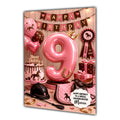 9th Birthday Card For Girls, Daughter, Granddaughter, Niece, Sister, Horse Riding Girl,
