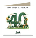 40th Golf Birthday Card for Boys Personalised, Son, Nephew, Dad, Husband