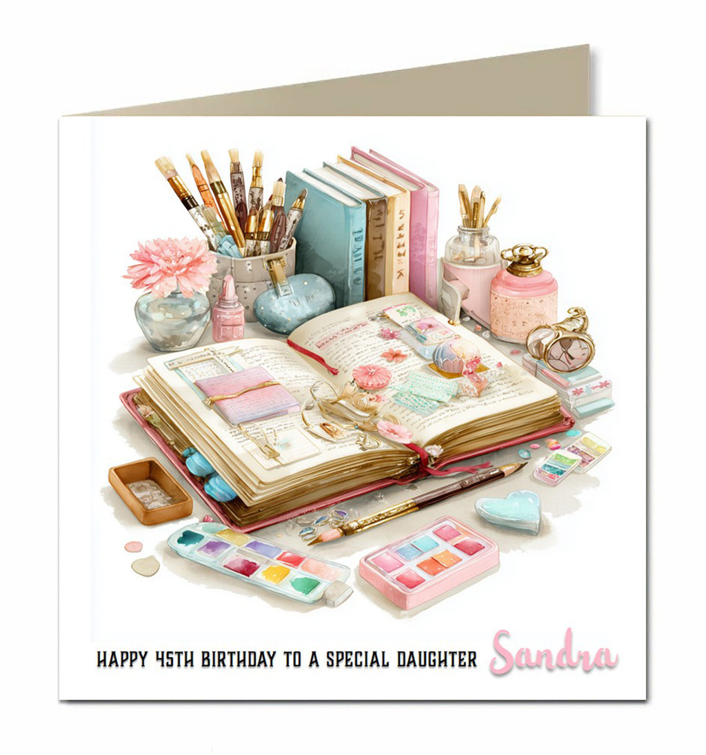 Birthday Card For Girls or Women Wife, Mum, Nana Craft Personalised