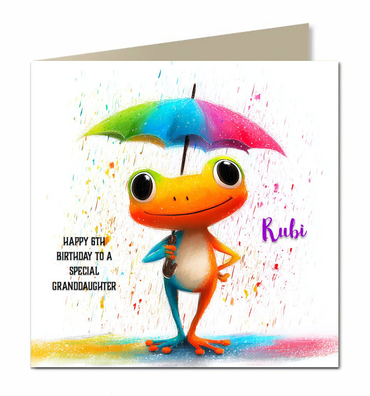 Frog Birthday Card For Girls or Women Wife, Mum, Nana, Niece, Personalised