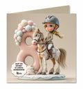 8th Birthday Card For Girls, Granddaughter, Niece, Horse, Personalised