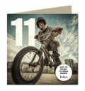 11th BMX Bike Birthday Card for Boys Personalised Grandson, Son, Nephew