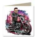 Biker Birthday Card Personalised, Son, Grandson, Husband, Dad, Motorbike