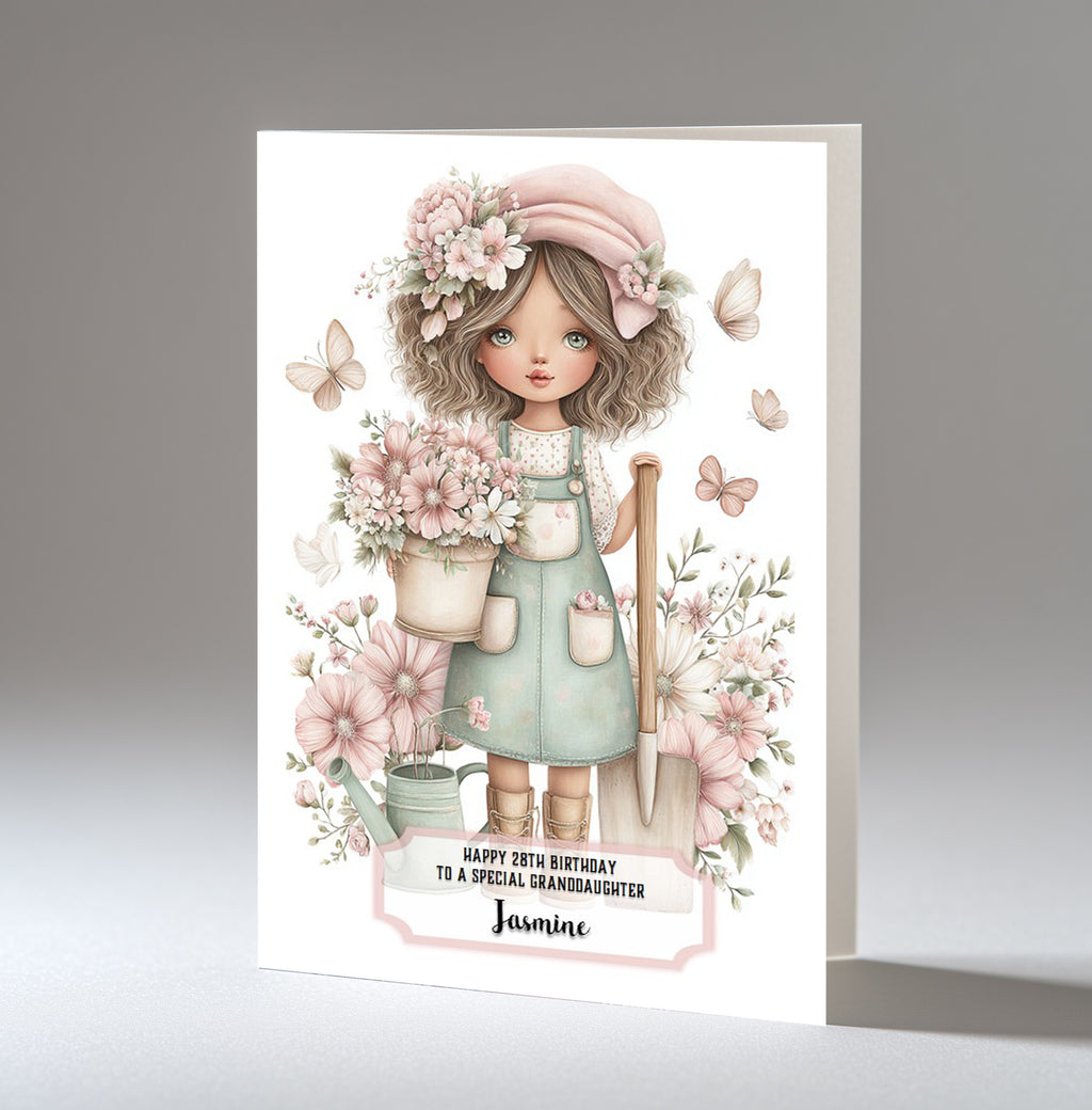 Gardening Birthday Card for Women, Granddaughter, Daughter, Mum, A5 Size