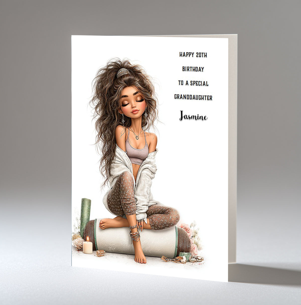 Yoga  Birthday Card for Women, Granddaughter, Daughter, Niece, A5 Size