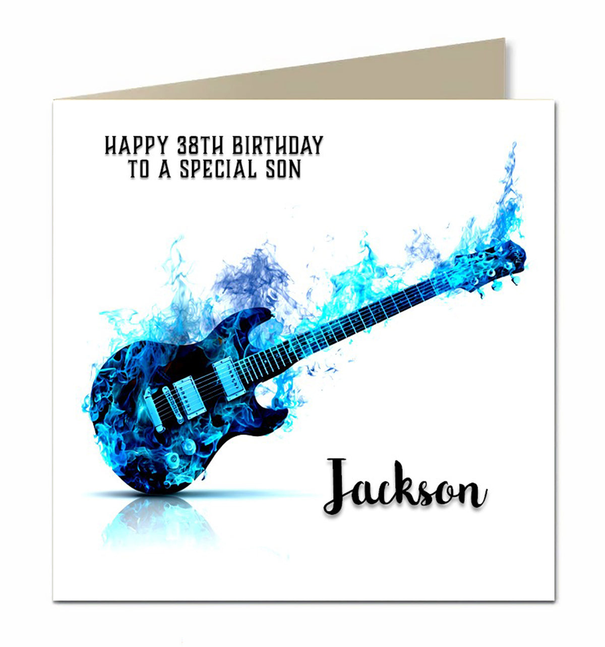 Guitar Birthday Card Personalised, Son, Grandson, Husband, Dad, Music