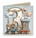 3rd Birthday Card Boys Personalised Choo Choo Train Grandson Nephew Godson