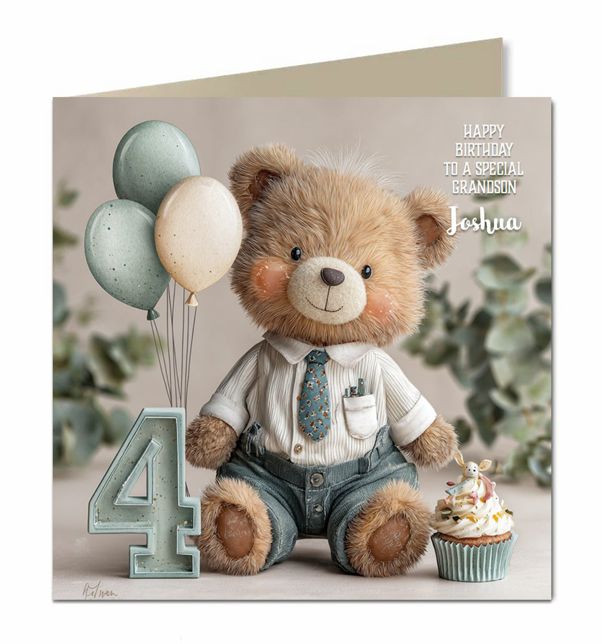 4th Birthday Card For Boys, Grandson, Son, Nephew, Brother, Personalised