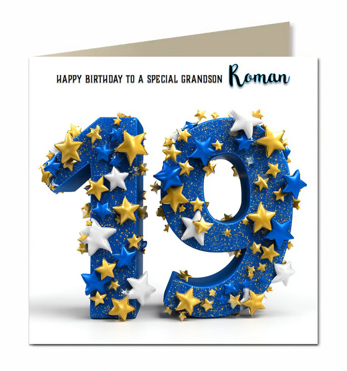 19th Birthday Card for Boys Personalised, Grandson, Son, Nephew, Brother