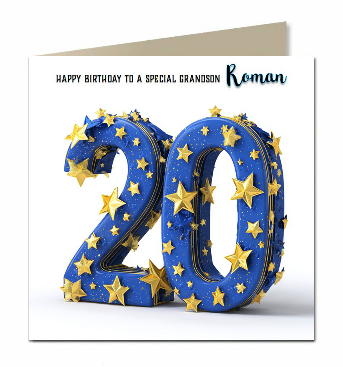 20th Birthday Card for Boys Personalised, Grandson, Son, Nephew, Brother