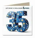 35th Birthday Card for Boys Personalised, Grandson, Son, Nephew, Brother
