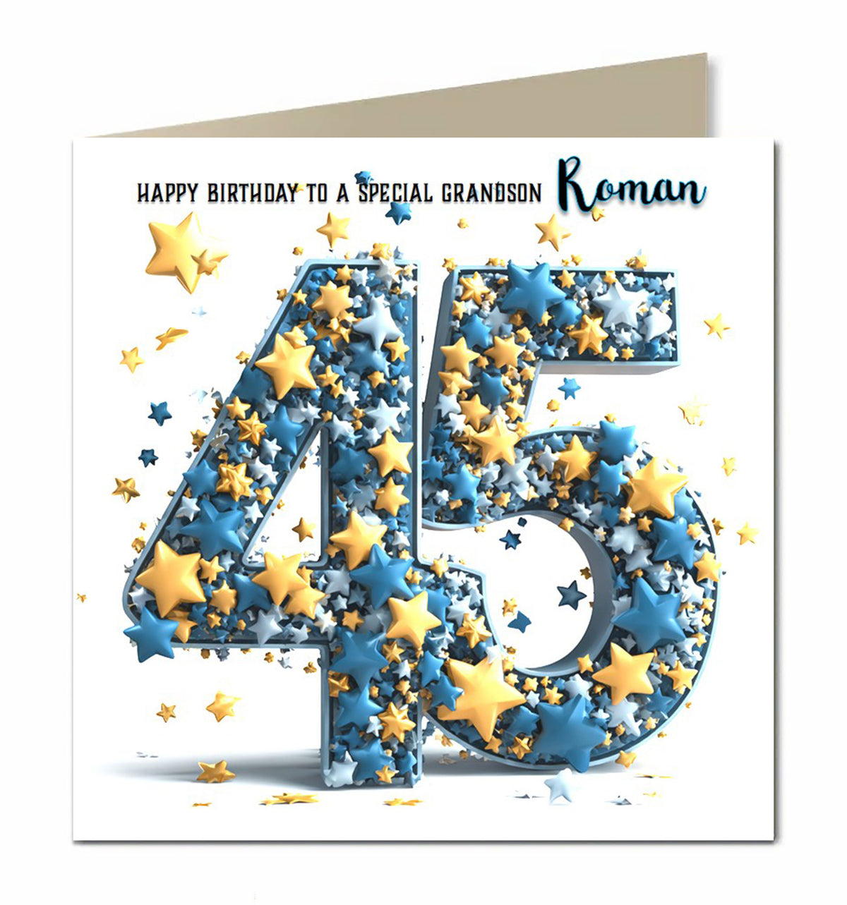 45th Birthday Card for Boys Personalised, Grandson, Son, Nephew, Brother