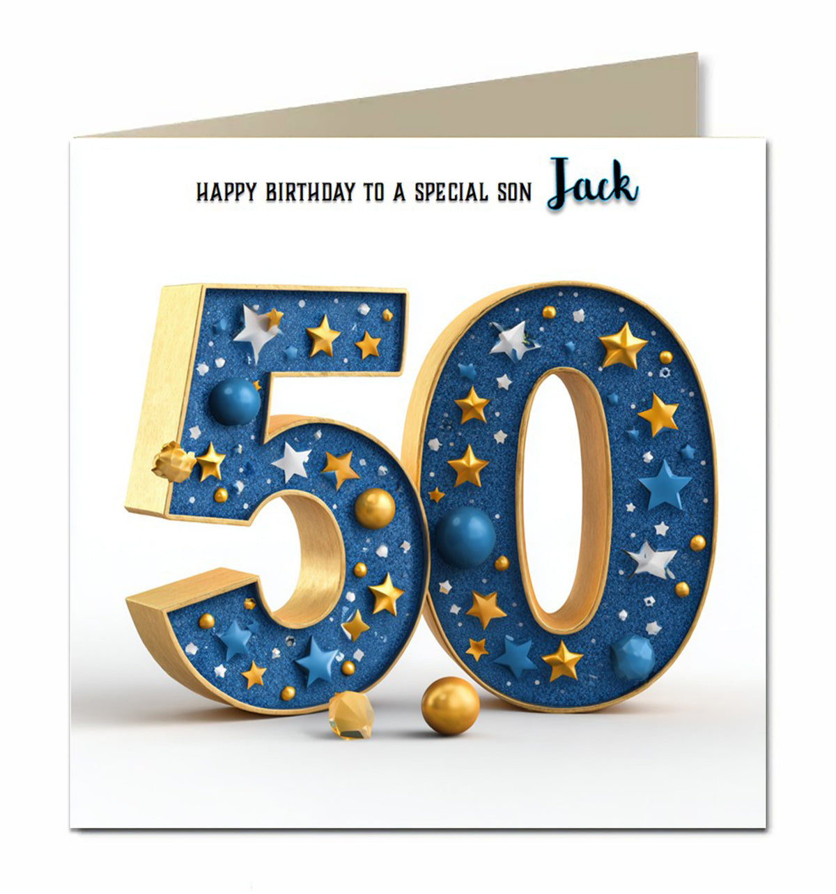 50th Birthday Card for Boys Personalised, Grandson, Son, Dad, Husband,