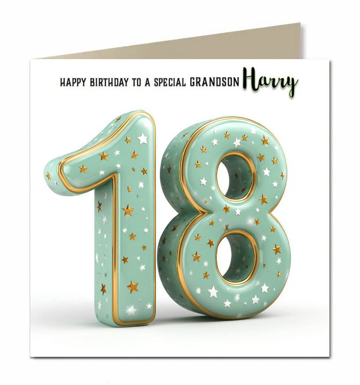 18th Birthday Card for Boys Personalised, Grandson, Son, Nephew, Brother