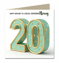 20th Birthday Card for Boys Personalised, Grandson, Son, Nephew, Brother