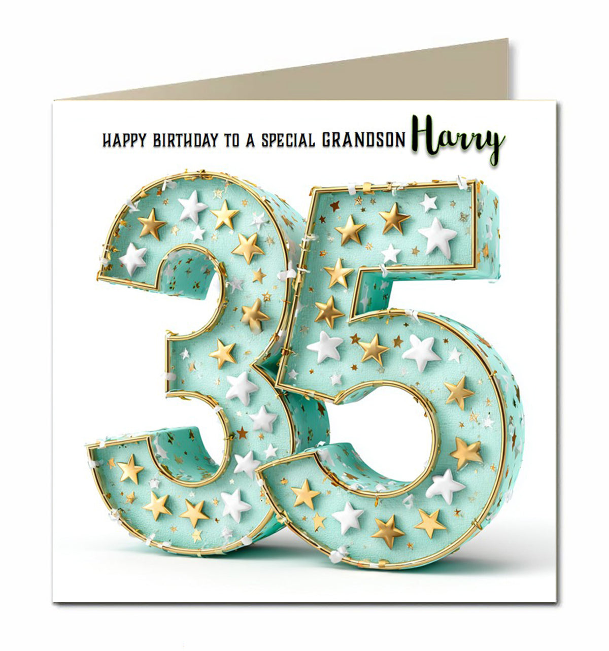 35th Birthday Card For Boys, Grandson, Son, Nephew, Brother,  Personalised