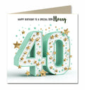 40th Birthday Card for Boys Personalised, Grandson, Son, Husband, Dad