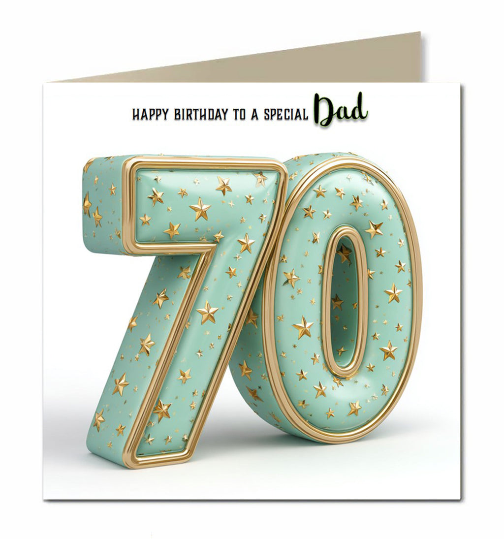 70th Birthday Card for Boys Personalised, Grandad, Son, Husband, Dad